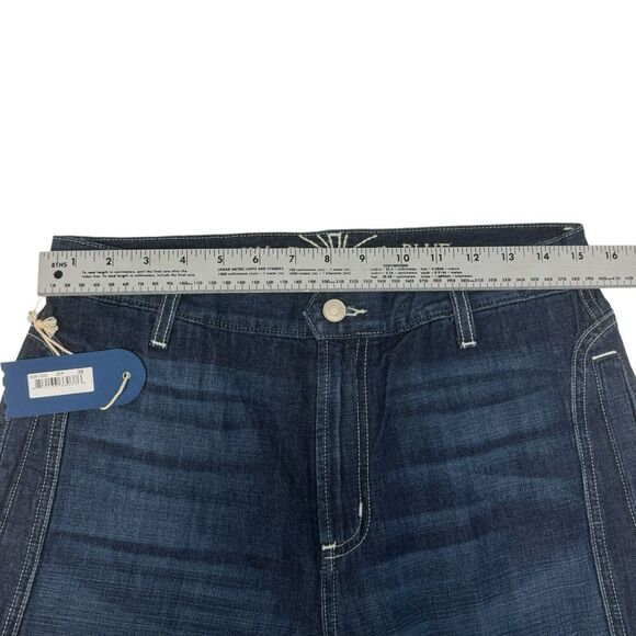 Daily Blue Easy Jeans Women's Wide Leg‎ Flare Dark Wash Denim Pants - Picture 6 of 8